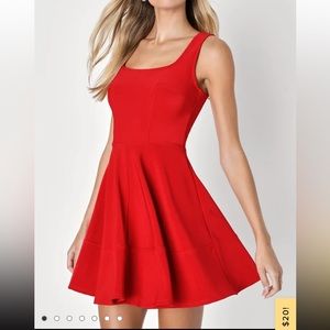 Lulus red skater dress